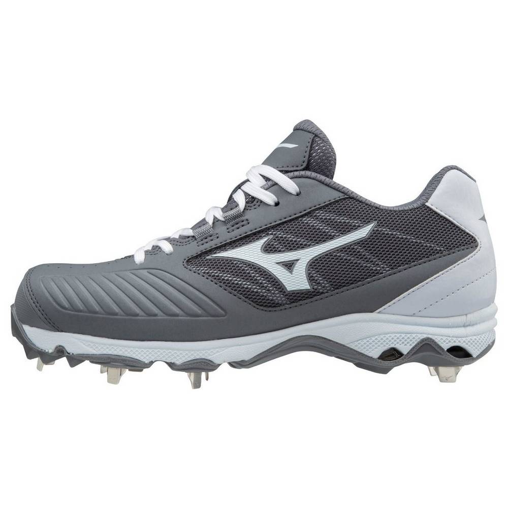 Scarpe Softball Mizuno 9-Spike Advanced Sweep 4 Basse Metal Donna - Grigie/Bianche - 57381-XRPZ